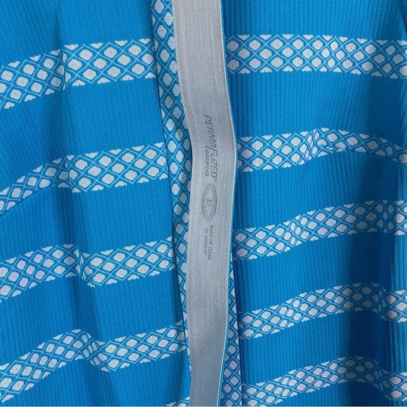 Vintage 70’s Blue and White Striped Long Sleeve Dress Med - Picture 3 of 6